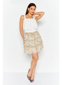 Women Floral Print Skirt, Ivory Combo - pzsku/Z3CD1F388937AF860F9C9Z/45/_/1739801792/ac2dd4b8-0ec0-4ef1-b394-533afbdfb450