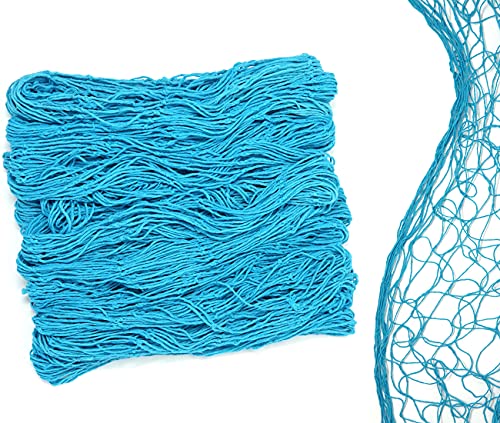 Bluetable Netting Decoration Fish Net Party Decor Turquoise Color Cotton Netting 48 x 144 Inches Teal Blue Fishnet for Nautical Theme Pirate Party Hawaiian Party Underwater Beach Ocean Mermaid Party - Image 1