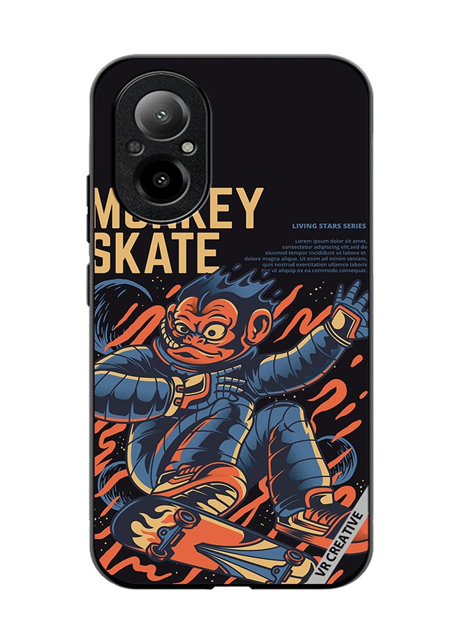 VR CREATIVE Protective Case Cover For Realme C67 4G Skate Monkey Design Multicolour - Image 1