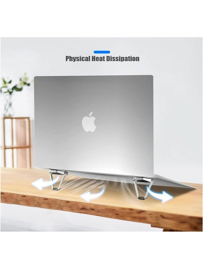 HL-Tech 2-Pack Portable Invisible Laptop StandMini Alu minum Cooling Pad,Computer Keyboard Mount Kickstand,Ergonomic Lightweight Laptop Desk Stand for MacBook Pro/Air, Lenovo,12-17 Inches - Image 2