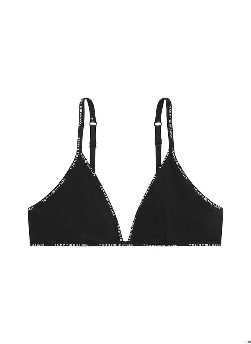 Women's Repeat Logo Unpadded Triangle Bra - Cotton, Black - pzsku/Z3CD2226B696D9745710AZ/45/_/1738737029/6fef18e5-a68d-4719-95ac-d4048687b690