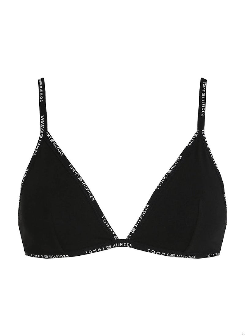 Women's Repeat Logo Unpadded Triangle Bra - Cotton, Black - pzsku/Z3CD2226B696D9745710AZ/45/_/1738737171/ce1ff9ad-c10f-4471-8079-111d11861f35