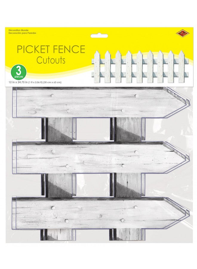 Beistle Picket Fence Cutouts Party Accessory (1 count) (3/Pkg) - Image 3