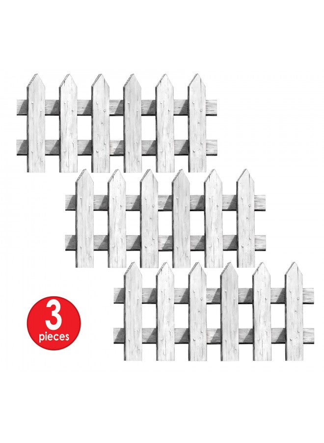 Beistle Picket Fence Cutouts Party Accessory (1 count) (3/Pkg) - Image 2
