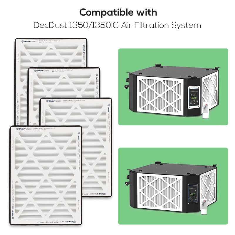 ABESTORM MERV11 Filter Compatible with DecDust 1350 / DecDust 1350IG  DecDust 1350Gray /DecDust 1350IG Gray Air Filtration System(Pack of 4) - Image 2