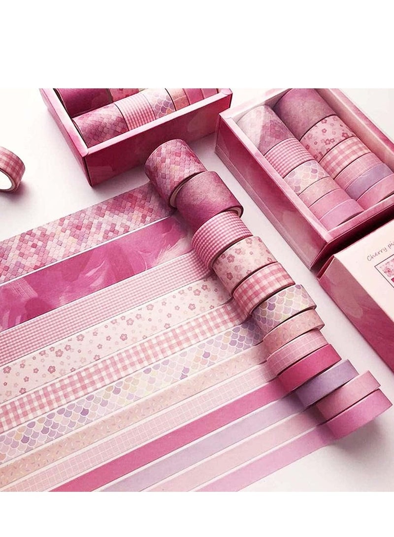 Bukela Washi Masking Adhesive Decorative Holiday Craft Tapes, Decorative Plaid Pattern Craft Tapes for Scrapbooking, Bullet Journals, Planners - Image 1