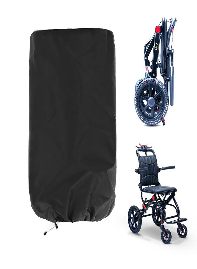 Encasify Foldable Travel Wheelchair Cover | Waterproof, Dustproof & Durable Protection for Frido Travel Wheelchair | Black, Polyester, 9.5 KG - Image 1