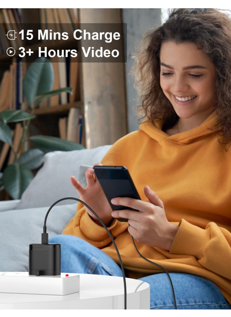 ELTRAZONE - Fast Charger for Samsung Galaxy S24 S23 Ultra S23+ S23 S22 Ultra S22+ S22 S21 Ultra S21+ S21 A54 A53 A52 A32 25W USB C Plug with 1.5M Type C Cable Adaptive Fast Charging, Folding Plug - Image 1
