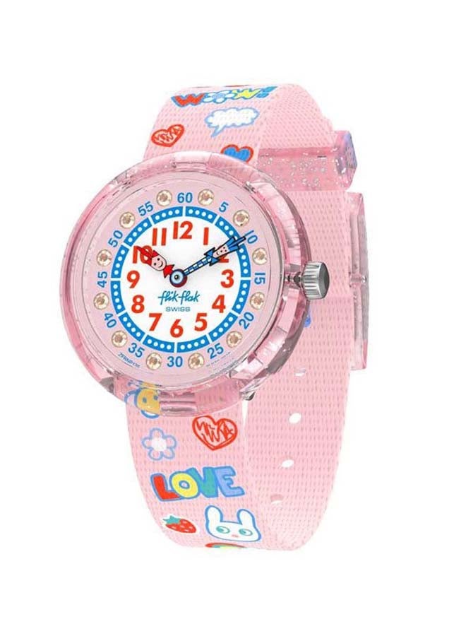 Swatch Girls Wow Love Quartz Movement Water Resistant Wrist Watch - 32 Mm - Image 1