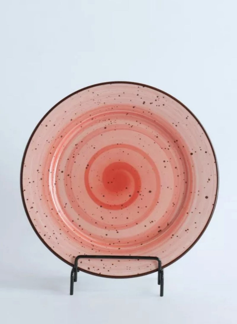Porceletta Porcelain Dinner Plate - 25 cm Red - Image 3