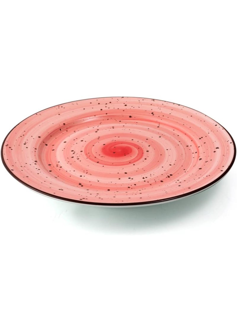 Porceletta Porcelain Dinner Plate - 25 cm Red - Image 1