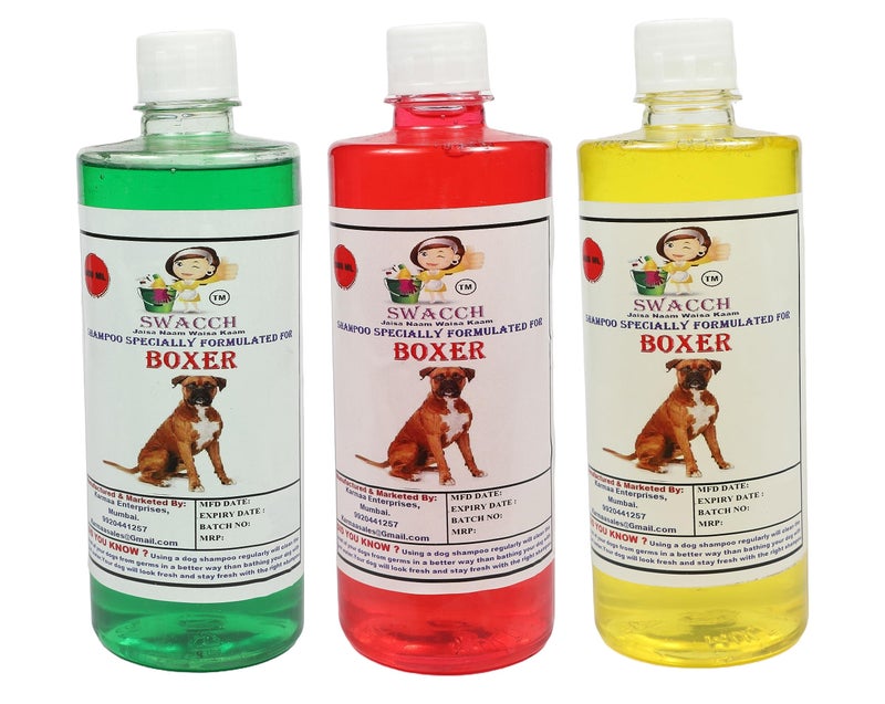 SWACCH Shampoo Specially FORMULATED for Boxer (500ML) (Combo Pack of 3) NEEM ALOVERA, Jasmine & Lemon - Image 2