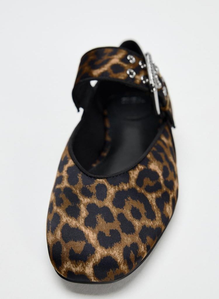 زارا Animal print ballet flats - Image 2