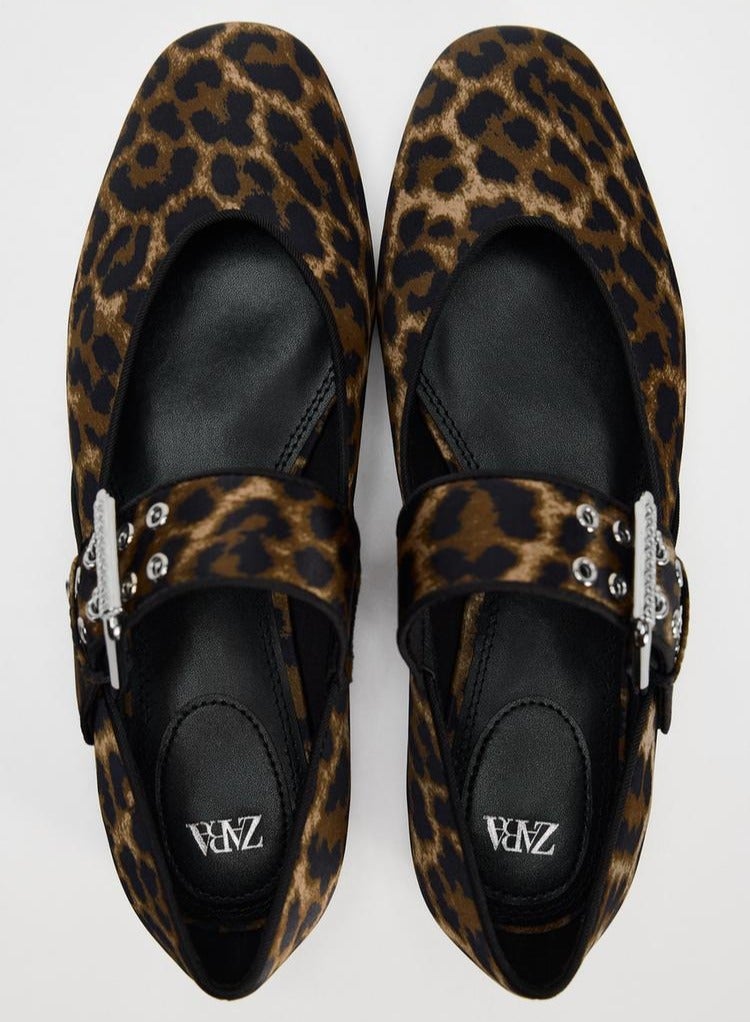 زارا Animal print ballet flats - Image 4