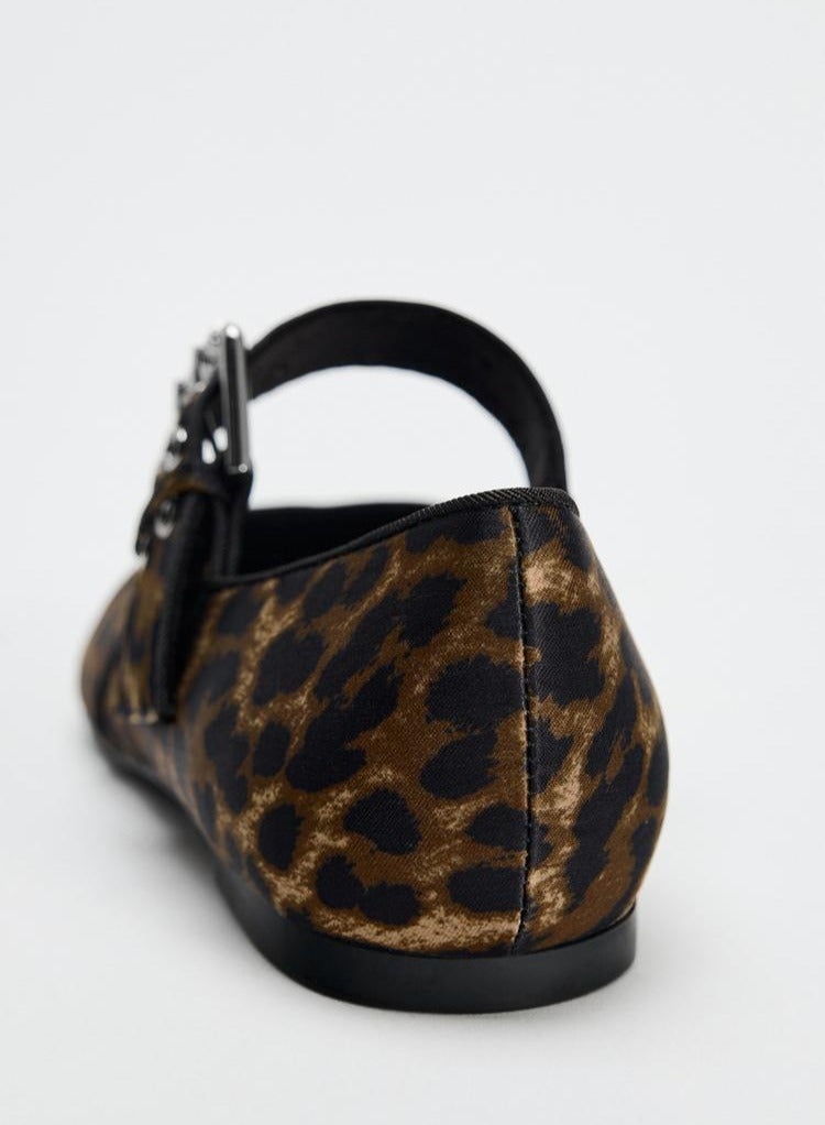 زارا Animal print ballet flats - Image 3