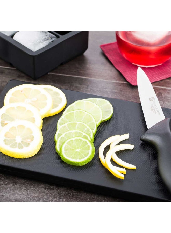 Restaurantware Bar Cutting Board, Food Prep Cutting Board, Bar Prep - 6" x 10" - Black - Premium Plastic - Professional Grade - Non-Slip - 1ct Box - Image 3