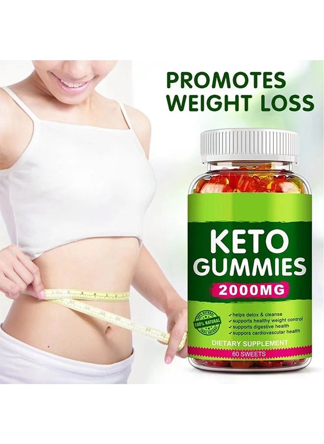 KETO - KETO Apple Cider Vinegar Gummies 60 Gummies, Probiotic Food, Loss Weight and Burn Fat, Detox and Cleanse, Regulate Physical Health, Enhance Memory Gummies - Image 1