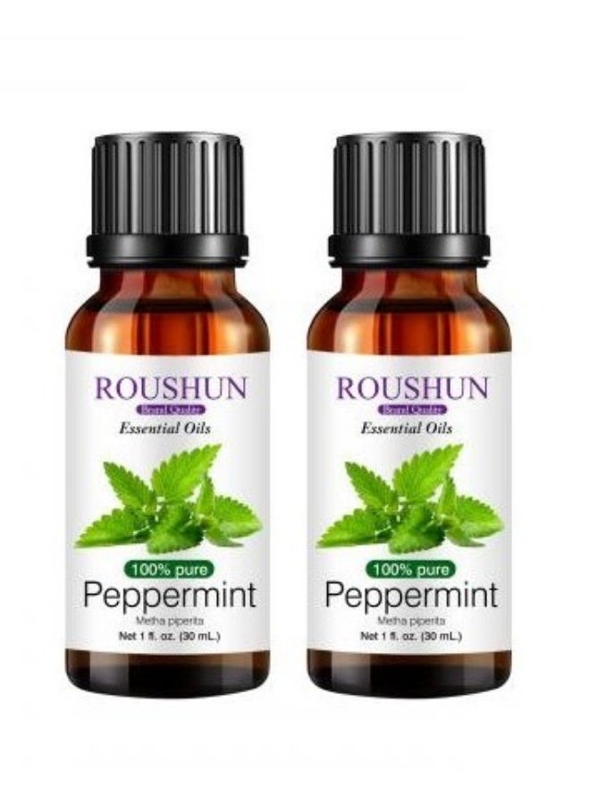 ROUSHUN 2Pcs ROUSHUN Peppermint Essential Oil 30ml