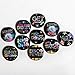 Amscan Retro Groovy 70s Buttons 169 x 169 Pack of 10 Multicolor Metal Buttons Perfect For DIY Projects Vintage Crafts - Image 3
