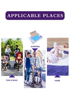Lemon 90Pcs Disposable Diaper Bags, with Handle Easy-Tie, for Collecting Nappies and Garbage, Blue  - Image 4