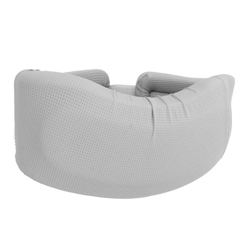 Neck Support Brace Light Gray Size M Sponge Polyamide Fibre Breathable Hole Chin Curve Design Cervical Collar for Forward Tilt Sedentary Relief - Image 4