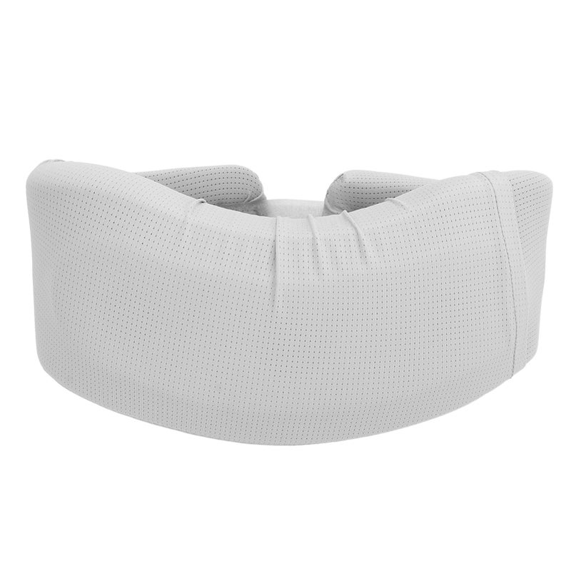 Neck Support Brace Light Gray Size M Sponge Polyamide Fibre Breathable Hole Chin Curve Design Cervical Collar for Forward Tilt Sedentary Relief - Image 1