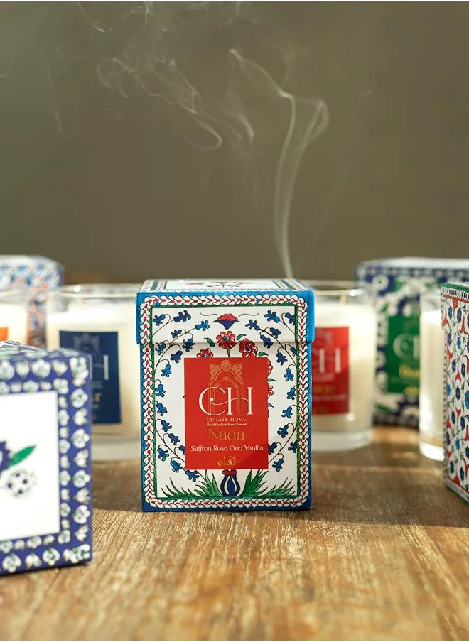 كيوريت هوم Naqa Candle - Saffron Rose Oud Vanilla