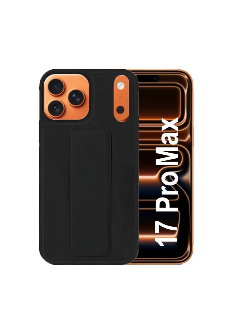 Protective case with finger grip and stand for iPhone 17 Pro Max