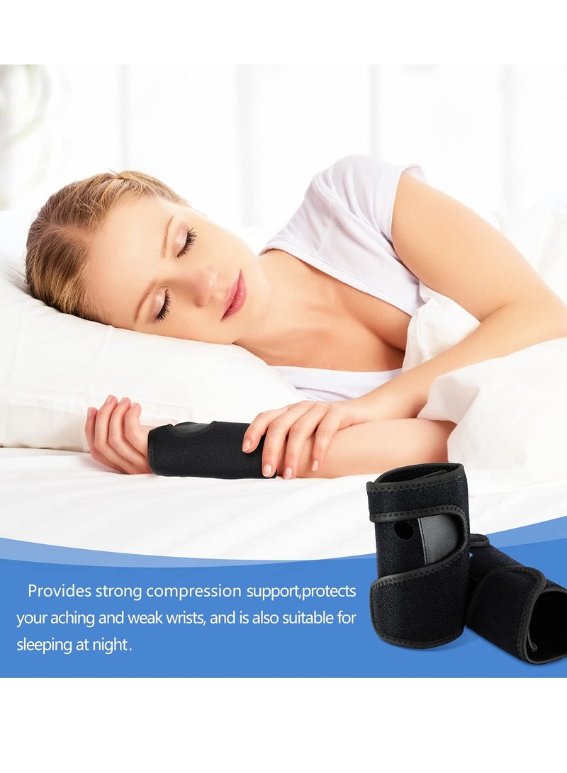2-Pack Night Wrist Sleep Support Brace - Adjustable Wrist Splint Stabilizer for Carpal Tunnel Relief and Wrist Pain, Classic Black Design for Comfortable Fit - Image 5