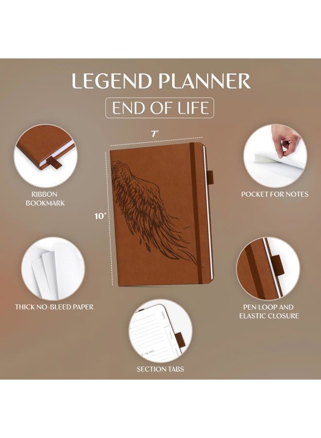 Legend Planner End of Life – When I'm Gone Workbook for Final Arrangements, Beneficiary Information, Funeral Planning, Last Wishes & Will Preparation – Final Wishes Organizer Book – 7x10” (Brown) - Image 2