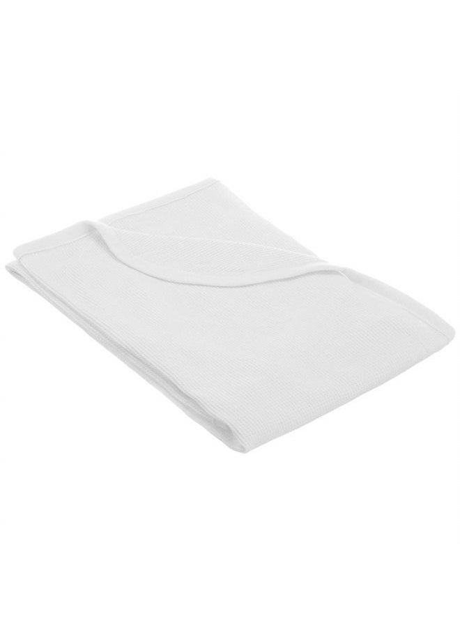 American Baby Company 30 X 40 - Soft 100% Natural Cotton Thermal/Waffle Swaddle Blanket, White, Soft Breathable, for Boys and Girls  - Image 1
