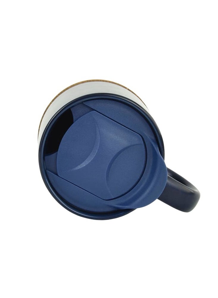 جيفتولوجي LUCCA - كوب سيراميك Giftology مع غطاء من الفلين - أزرق داكن - Image 2