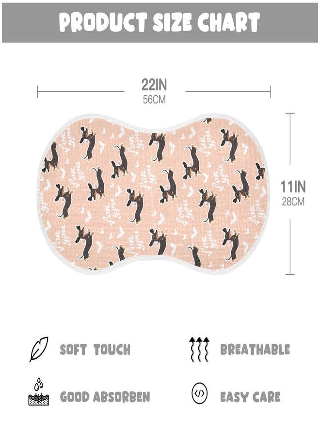 KICPOAY Muslin Baby Burp Cloths, Cute Dachshund Dog Muslin Baby Rags Comfy Soft Absorbent in for Newborn Boys and Girls 2 Piece 22 x 11 Inch - Image 5