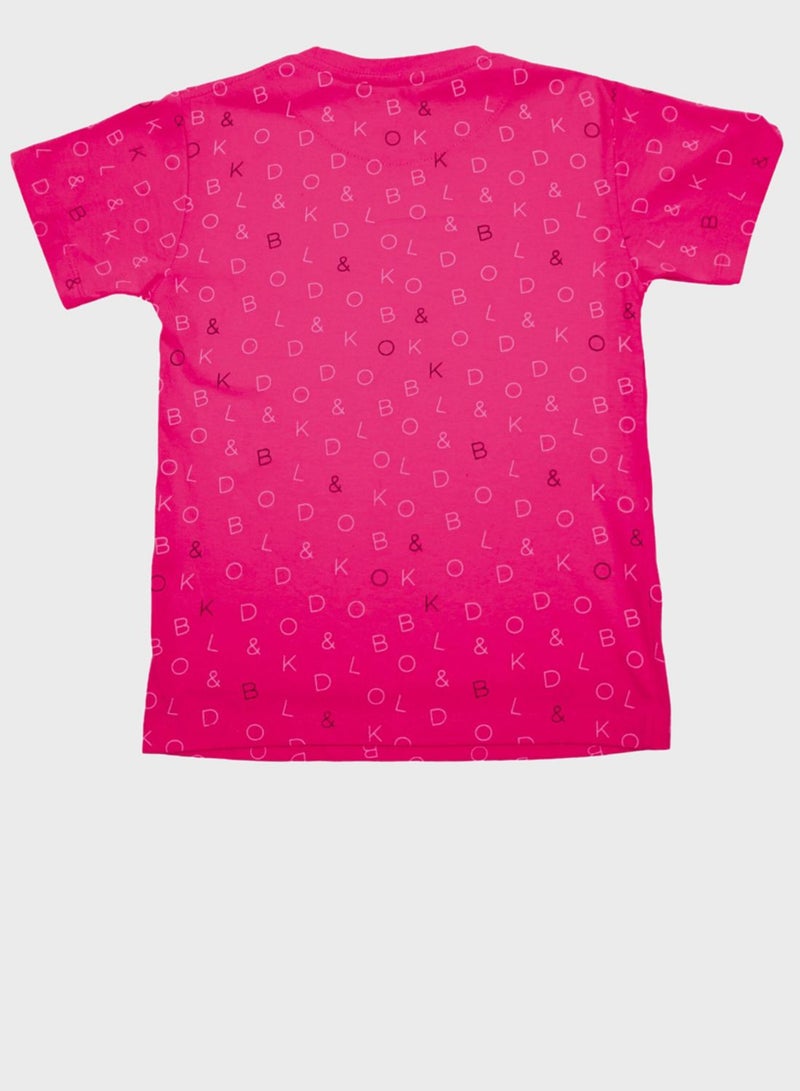 BOLD&KO Kids Aop Signature T-Shirt - Image 2