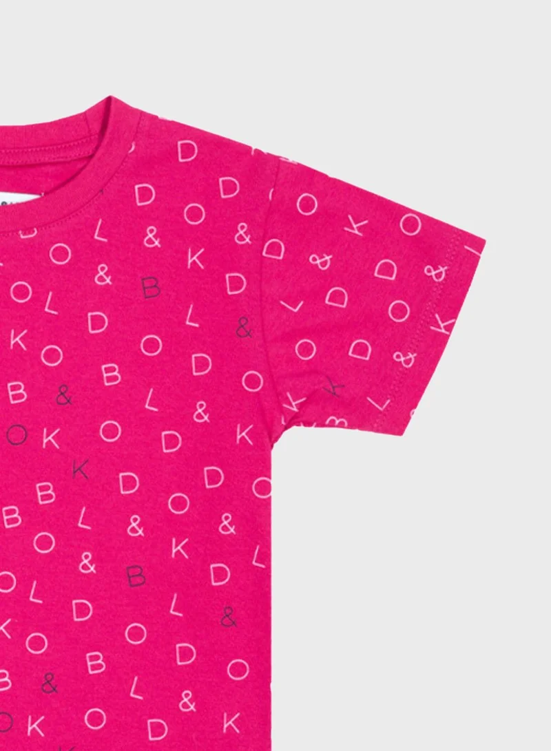 بولد اند كو Kids Aop Signature T-Shirt