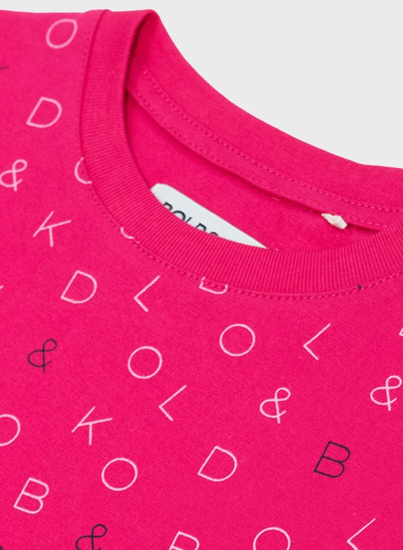 بولد اند كو Kids Aop Signature T-Shirt