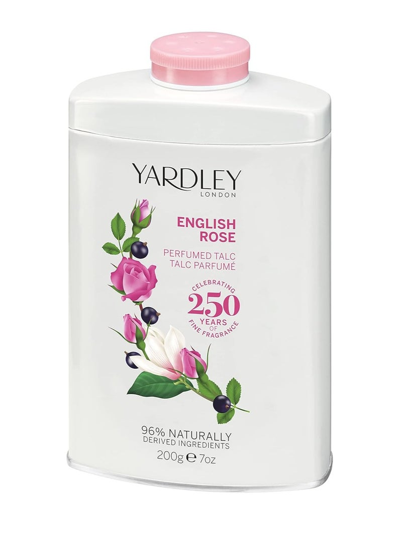 Yardley Yardley of London English Rose 7.0 oz Perfumed Talc, clean (Y6320018-6)  - Image 1