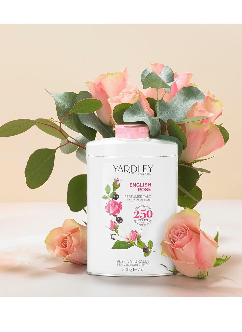 Yardley Yardley of London English Rose 7.0 oz Perfumed Talc, clean (Y6320018-6)  - Image 2