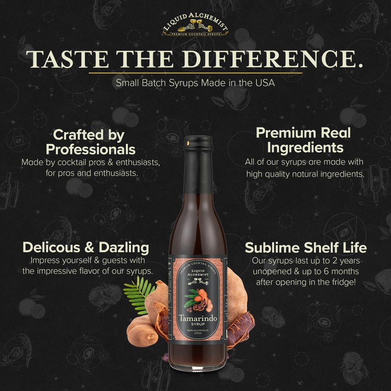 شراب التمر الهندي من ليكويد ألكيميست للكوكتيليات - مكونات حقيقية تجعل شراب التمر الهندي لدينا الخليط المثالي لمارجريتا حارة - مصنوع من هريس التمر الهندي الطازج وتركز التمر الهندي الطبيعي (12.7 أونصة) - Image 5