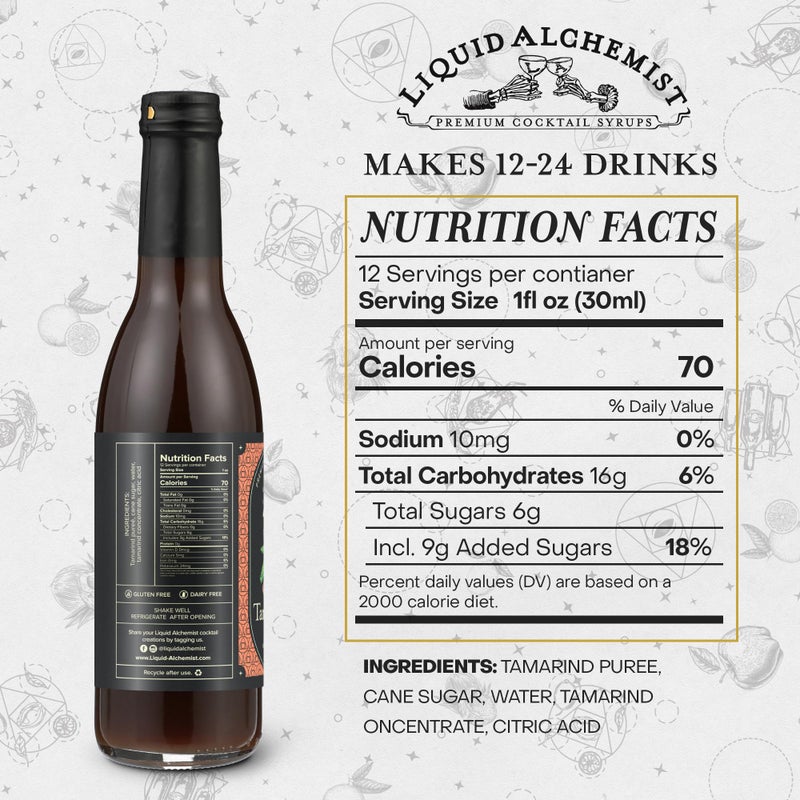 شراب التمر الهندي من ليكويد ألكيميست للكوكتيليات - مكونات حقيقية تجعل شراب التمر الهندي لدينا الخليط المثالي لمارجريتا حارة - مصنوع من هريس التمر الهندي الطازج وتركز التمر الهندي الطبيعي (12.7 أونصة) - Image 2