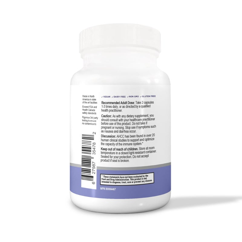 Papillex مكمل بابيلكس AHCC - قوة قصوى - مستخلص دعم المناعة الطبيعي - يحافظ على نشاط خلايا القاتل الطبيعي - 20+ دراسة بحثية بشرية - 60 كبسولة نباتية (1 عبوة) - Image 2