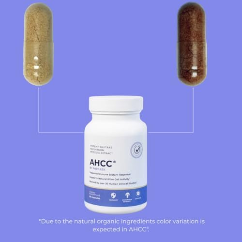 Papillex مكمل بابيلكس AHCC - قوة قصوى - مستخلص دعم المناعة الطبيعي - يحافظ على نشاط خلايا القاتل الطبيعي - 20+ دراسة بحثية بشرية - 60 كبسولة نباتية (1 عبوة) - Image 3