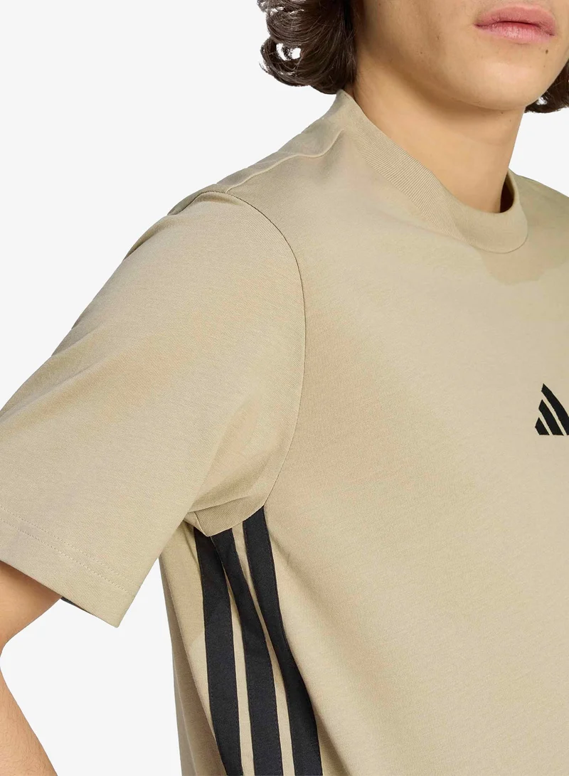 Adidas  3 Stripes Single Jersey T-Shirt for Men | Best Price UAE