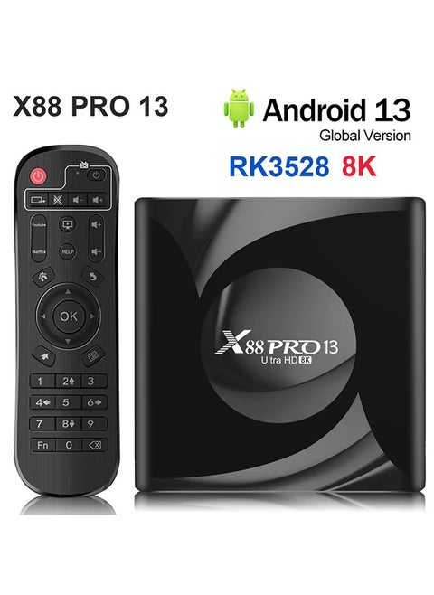 صندوق تلفزيون ذكي 8K Ultra HD يعمل بنظام Android 13.0 مع أجهزة العرض التلفزيونية والهواتف المحمولة