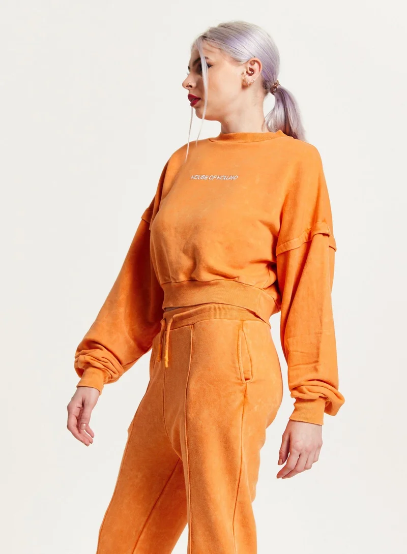 House Of Holland  Sweatshirt in Orange with Logo for Women | Best Price UAE