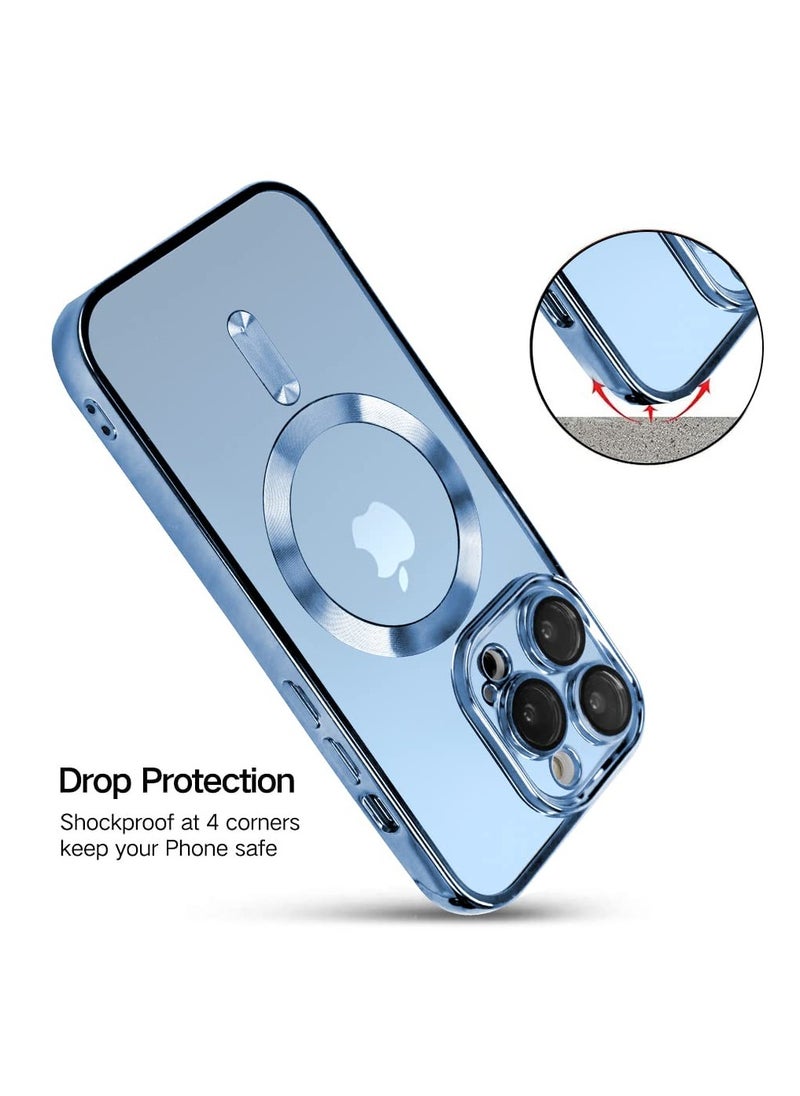 BORTONY - iPhone 14 Pro Max Case Compatible with Magsafe Magnetic Wireless Charging Camera Lens Protector Anti-Scratch Slim Electroplated Cover for Apple iPhone 14 Pro Max - Image 1