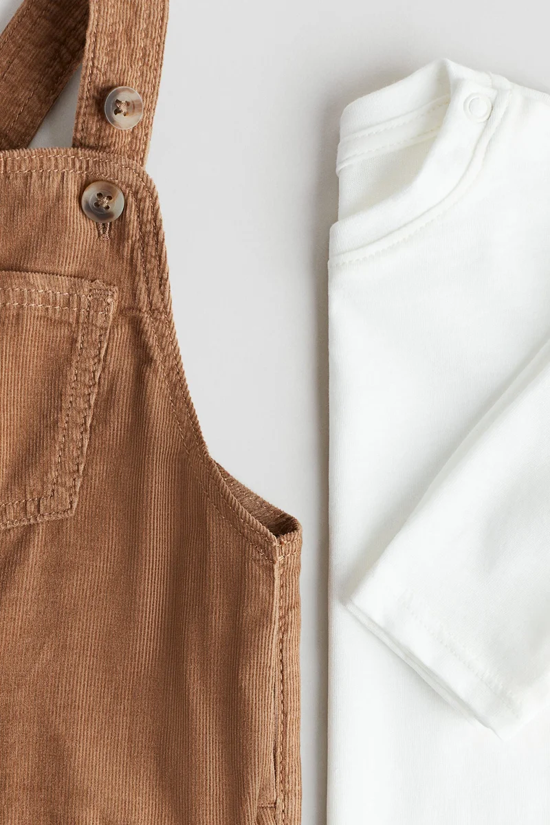 H&M 2-piece dungarees and top set