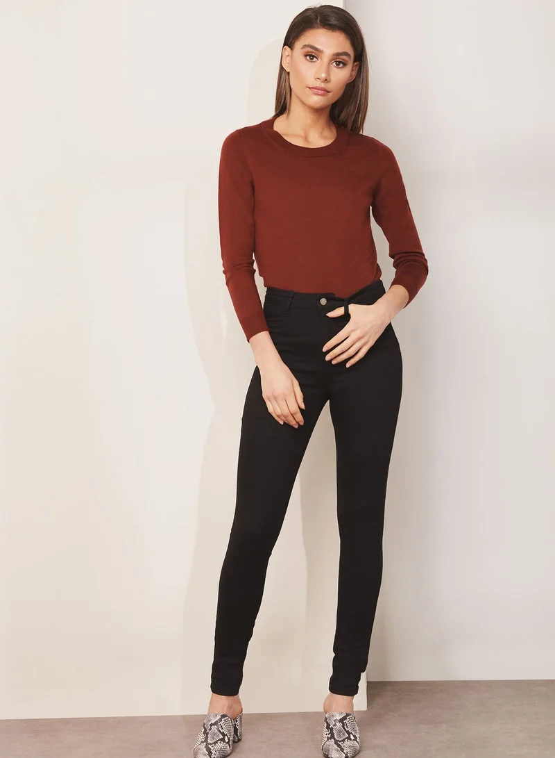 j.crew Crew Neck Fine Gauge Sweater