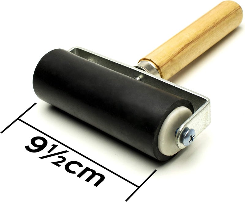 Bastex 4 inch Brayer Roller. Hard Rubber Applicator for Arts & Crafts, Ink, Printmaking, Block Stamping, Printing, Applying Glue, Wallpaper and More - Image 3