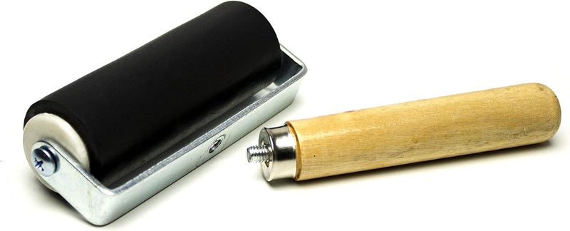 Bastex 4 inch Brayer Roller. Hard Rubber Applicator for Arts & Crafts, Ink, Printmaking, Block Stamping, Printing, Applying Glue, Wallpaper and More - Image 2